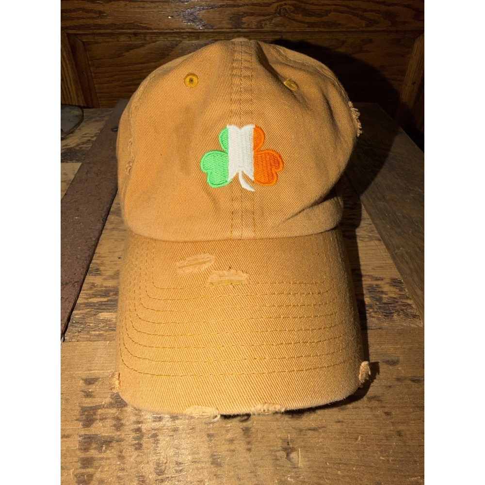 Irish Shamrock Vintage Baseball Cap Embroidered Adjustable Distressed Dad Hat